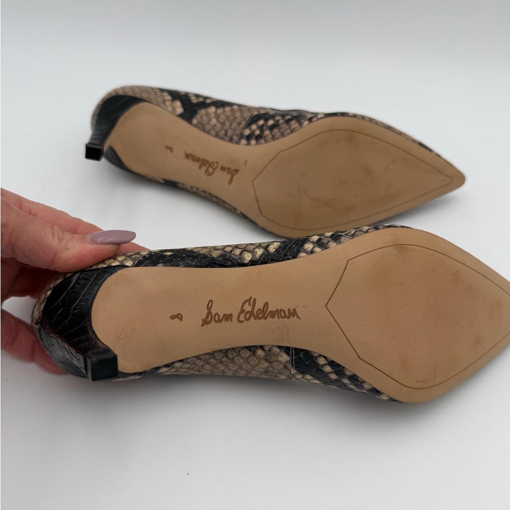 Sam Edelman Hazel Snakeskin Patterned Women's Pum… - image 8
